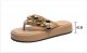 Chain Slippers Summer Fashion Thong Sandals Flip Flops Sponge Cake Platform Large Size Herringbone Shoes