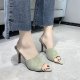 Women's Shoes Summer Pointed Fish Mouth Suede Sandals And Slippers